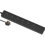 Schneider Electric 施耐德電氣 TSH36QCUSB_3_DG 13A六位安全拖板連獨立開關 連LED指示燈及兩位USB充電插座 30W PD3.0 Type C+C (連3米線) (石墨灰) 